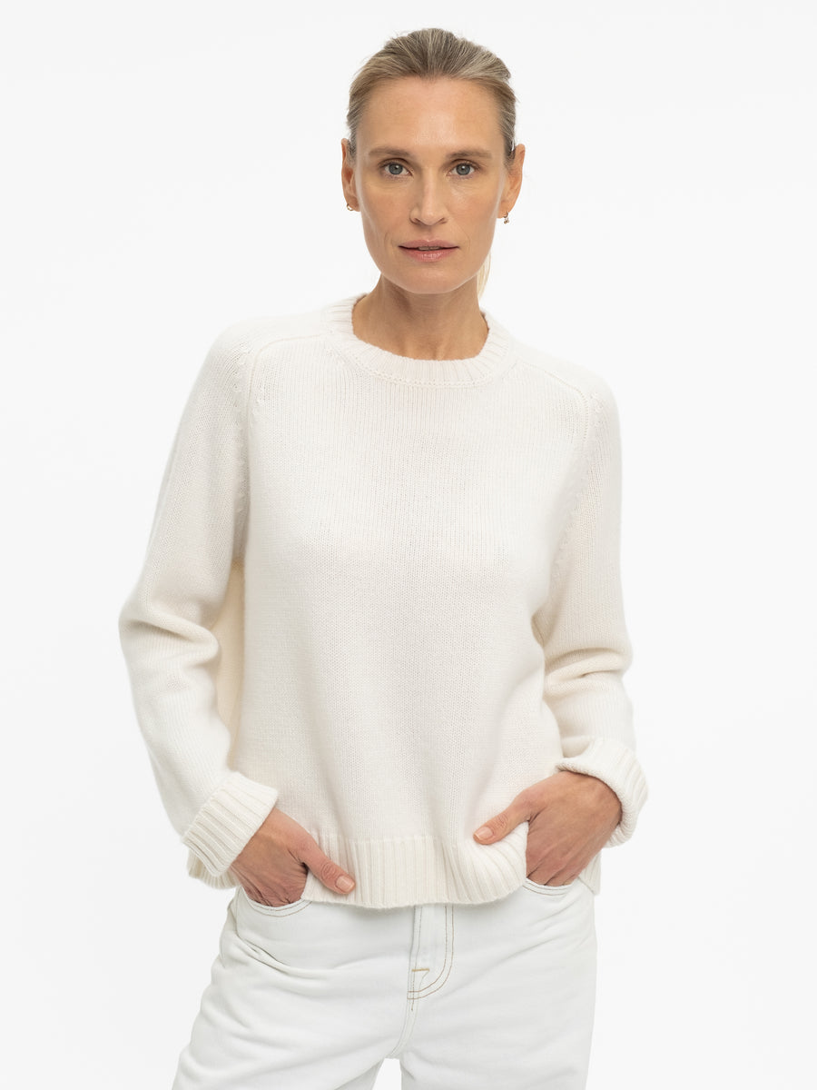 THE EDIT SWEATER  | ICE WHITE