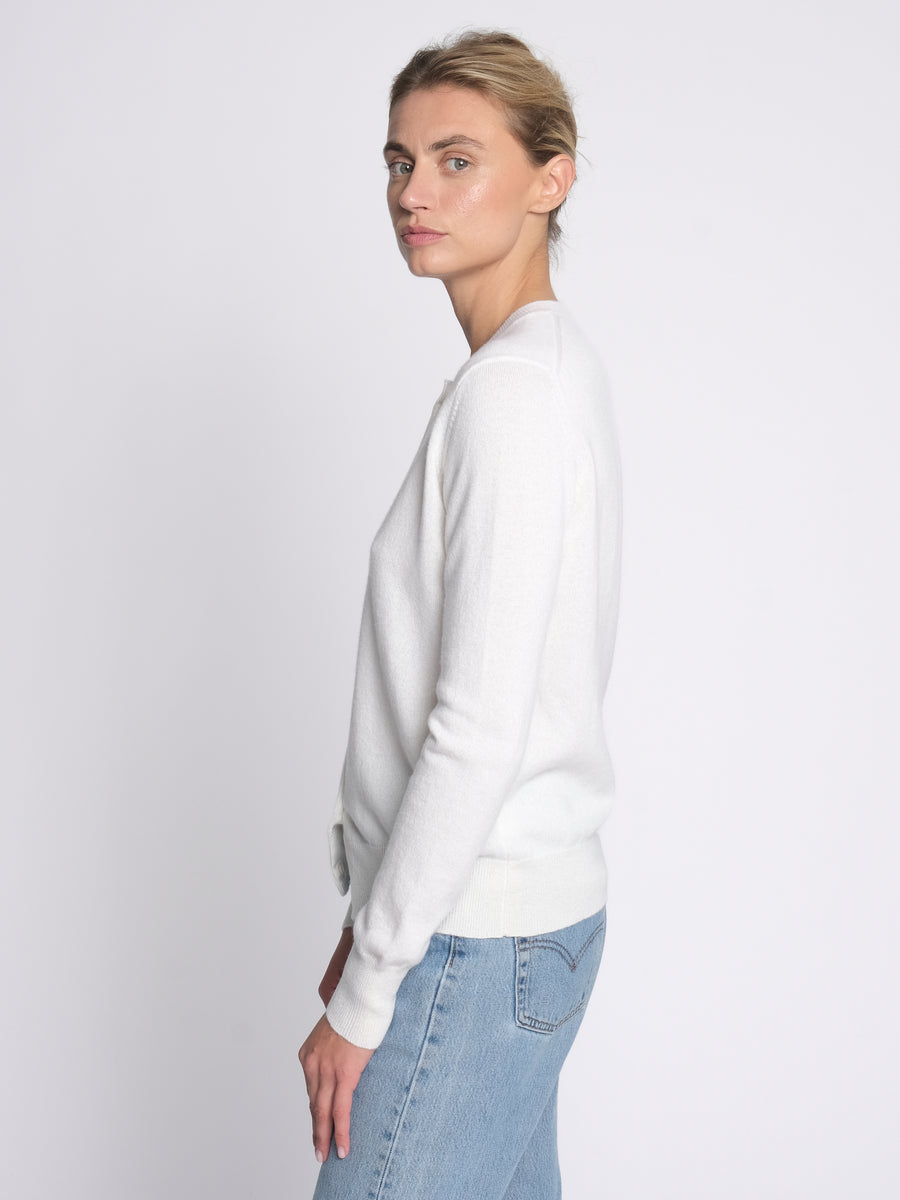 THE CROWN CARDIGAN | Ice White