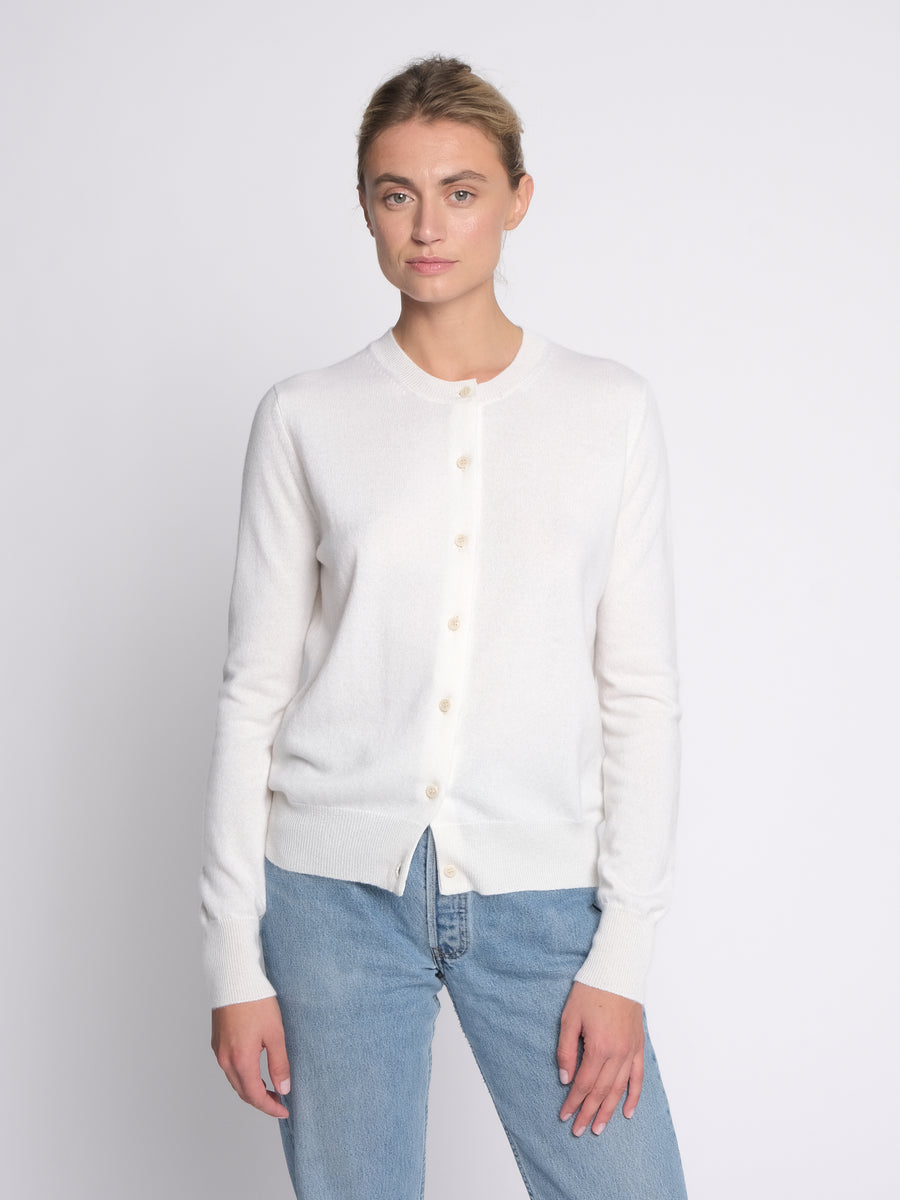 THE CROWN CARDIGAN | Ice White