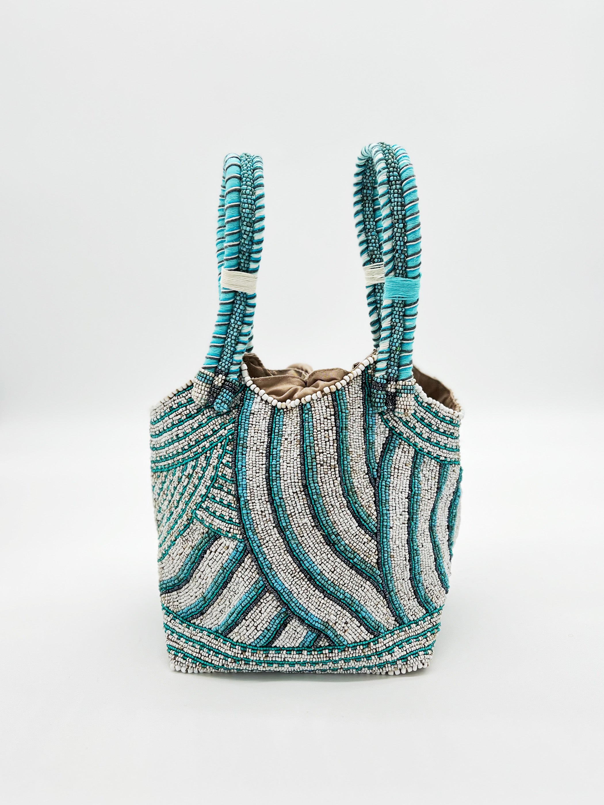 THE BEADED HANDBAG JACARANDA AQUA – crimson-cashmere