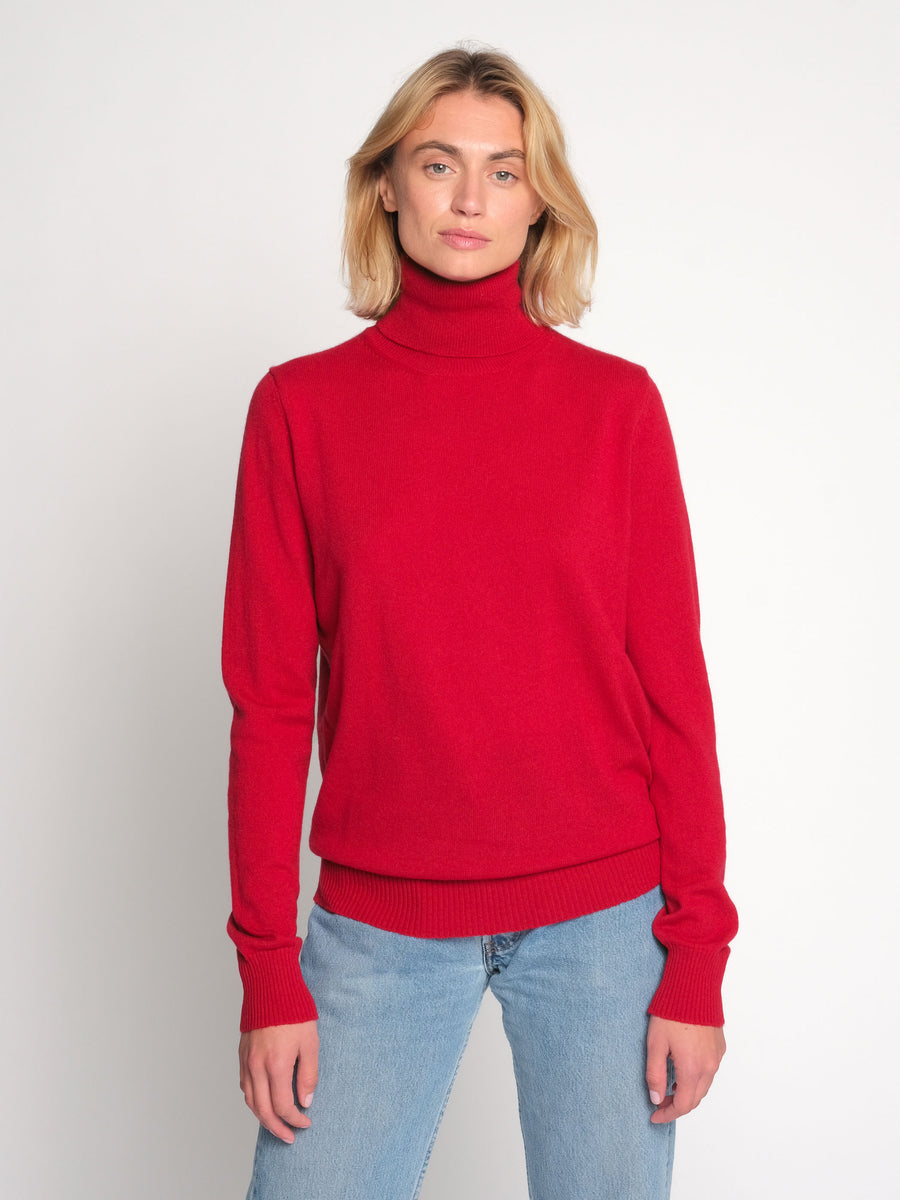 THE CASHMERE ROLLNECK | Red Ribbon
