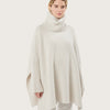 THE 12 PLY ROLLNECK PONCHO | CHALK