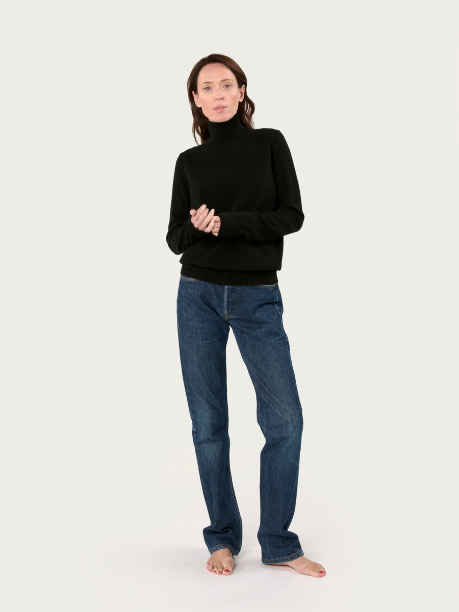 THE CASHMERE ROLLNECK | Black