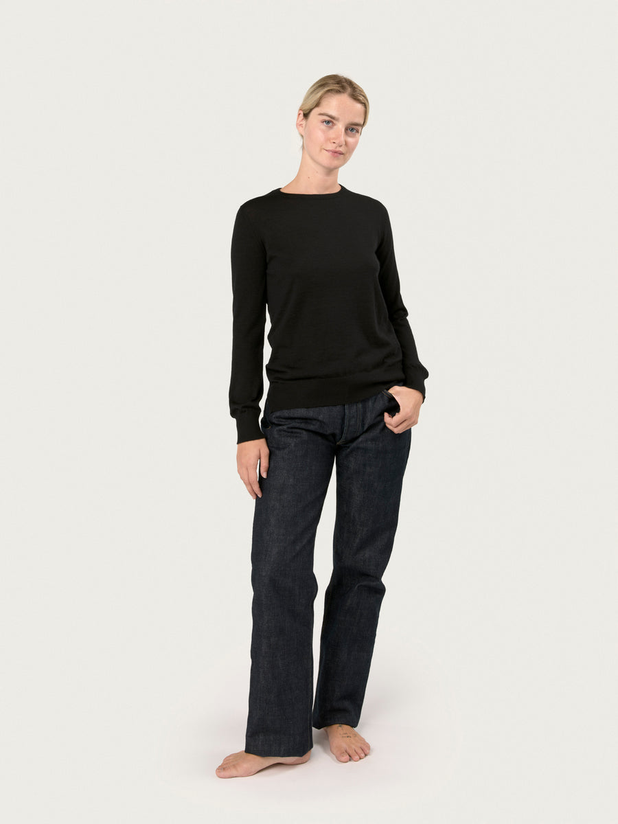 THE SUPER LIGHT CASHMERE KNIT TEE | BLACK