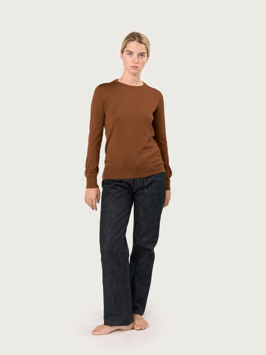 THE SUPER LIGHT CASHMERE KNIT TEE | NUT BRITTLE