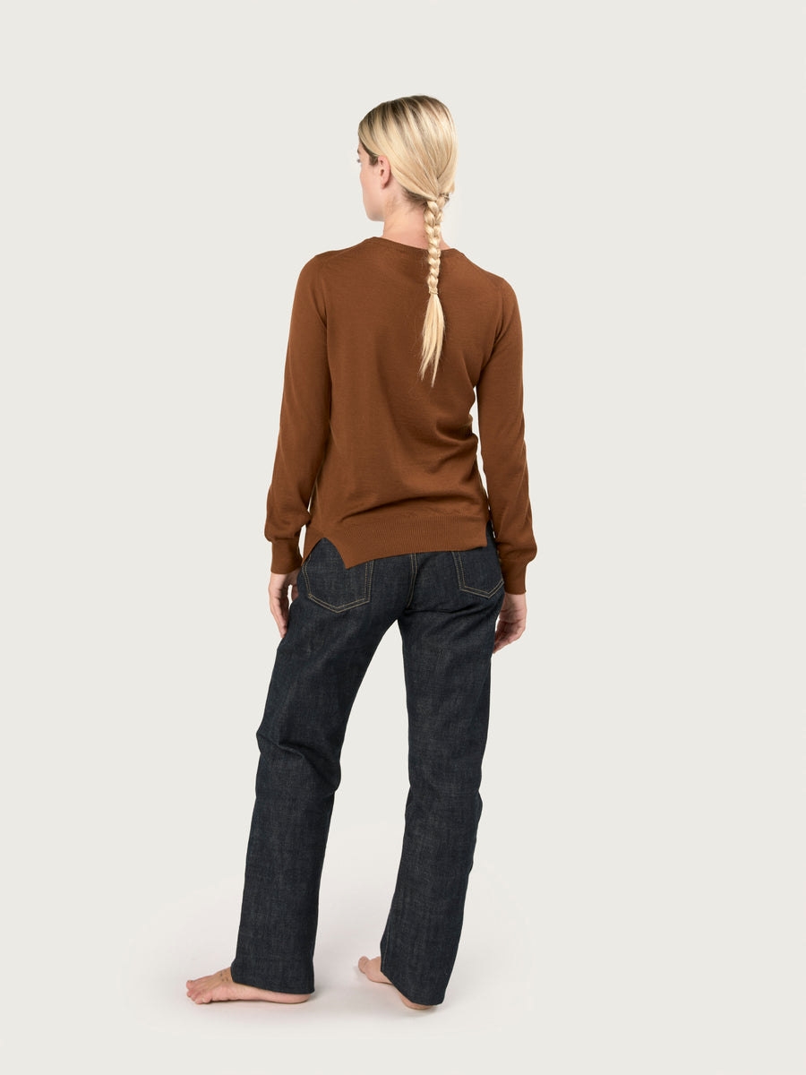 THE SUPER LIGHT CASHMERE KNIT TEE | NUT BRITTLE