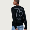 THE PARIS 75 CREWNECK | BLACK/SMOG