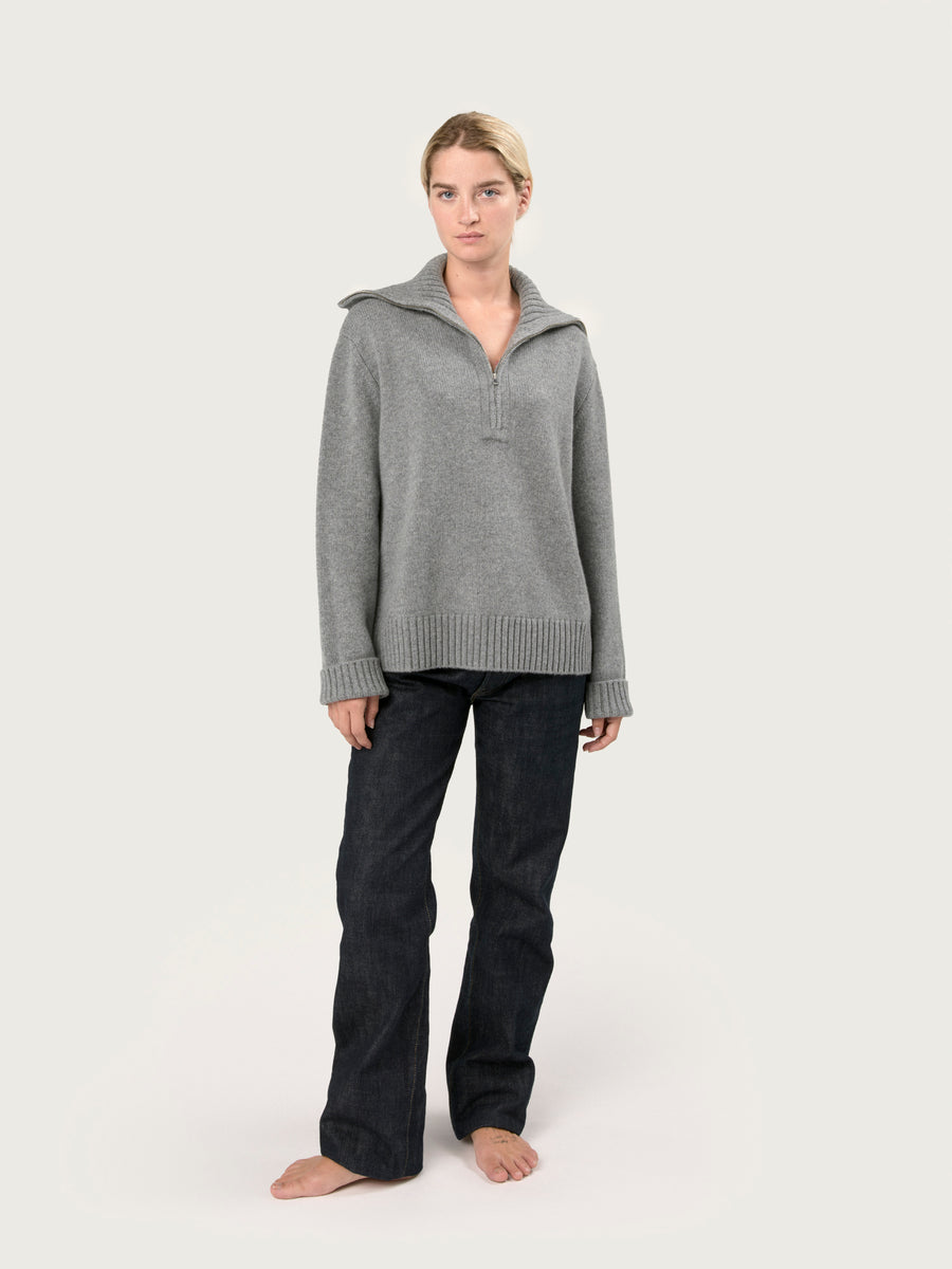 THE ANDREA SWEATER | FLANNEL GREY