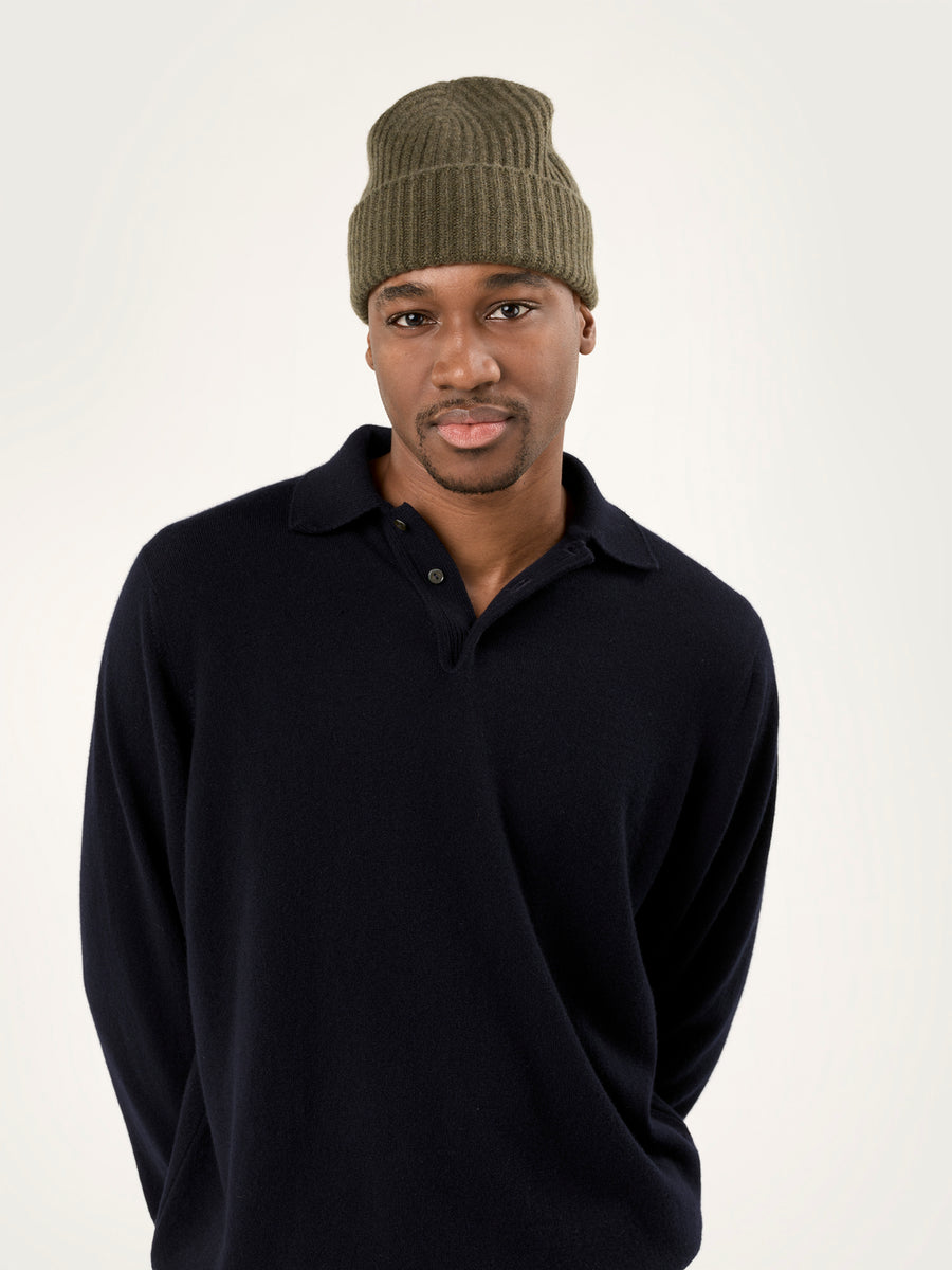THE CLASSIC RIBBED BEANIE | Loden