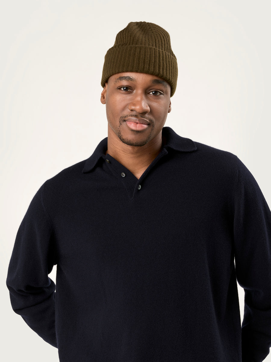 THE CLASSIC RIBBED BEANIE | Military Green
