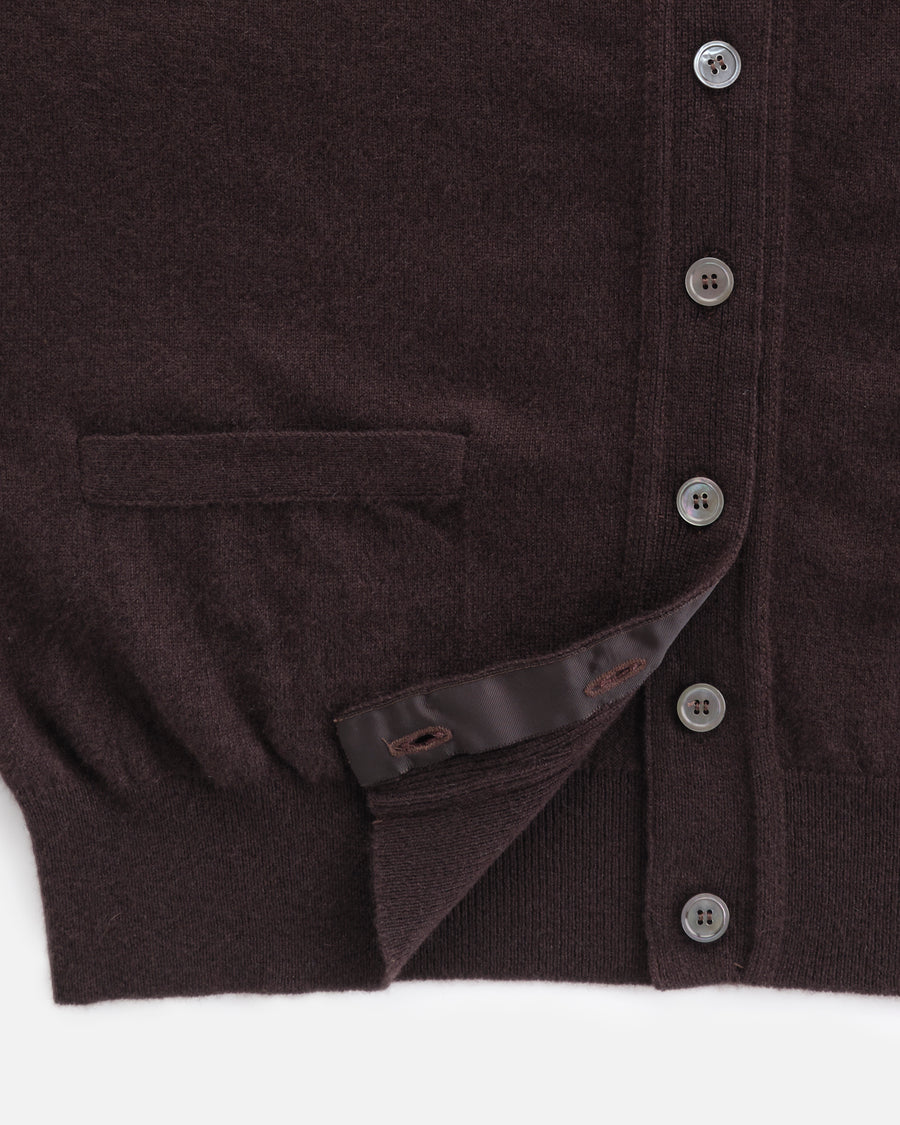 THE BOYFRIEND CARDIGAN | DARK BROWN