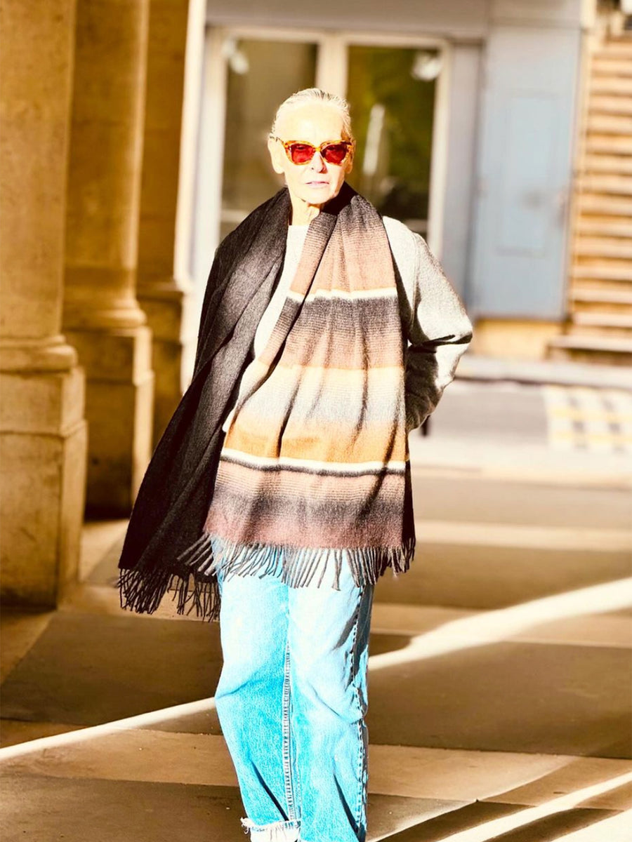 THE CHARCOAL VICUNA ARRAN CASHMERE SCARF