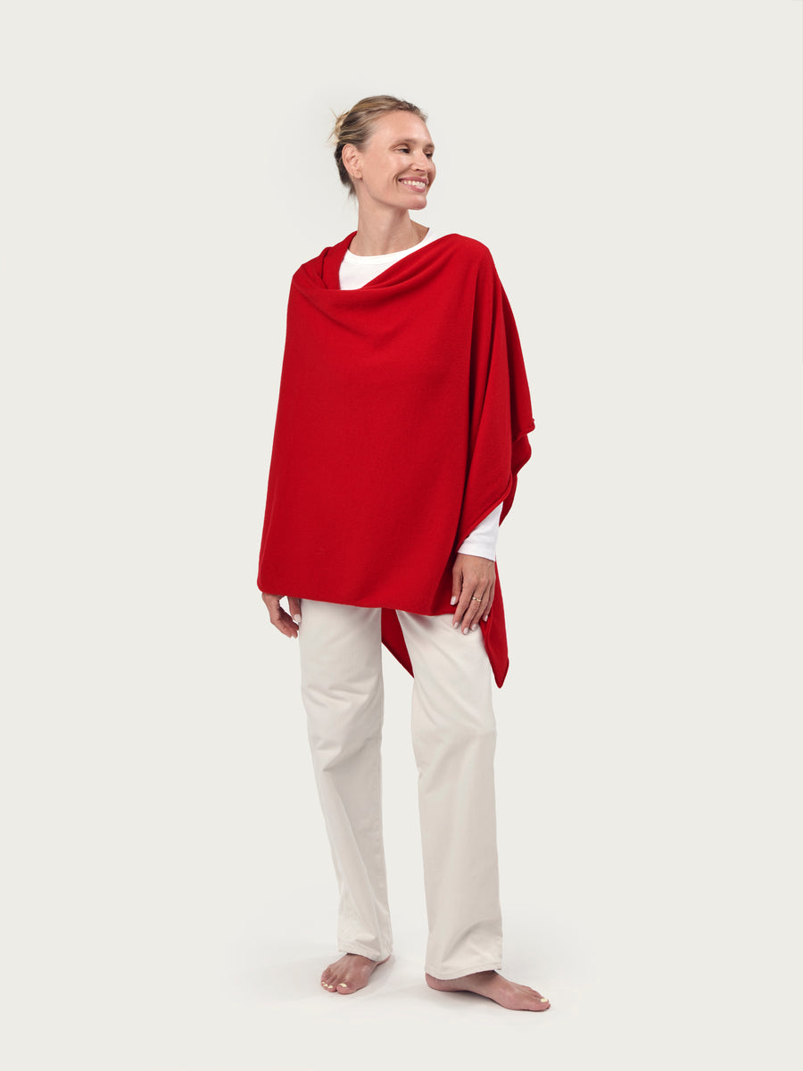 THE CLASSIC PONCHO | Cardinal