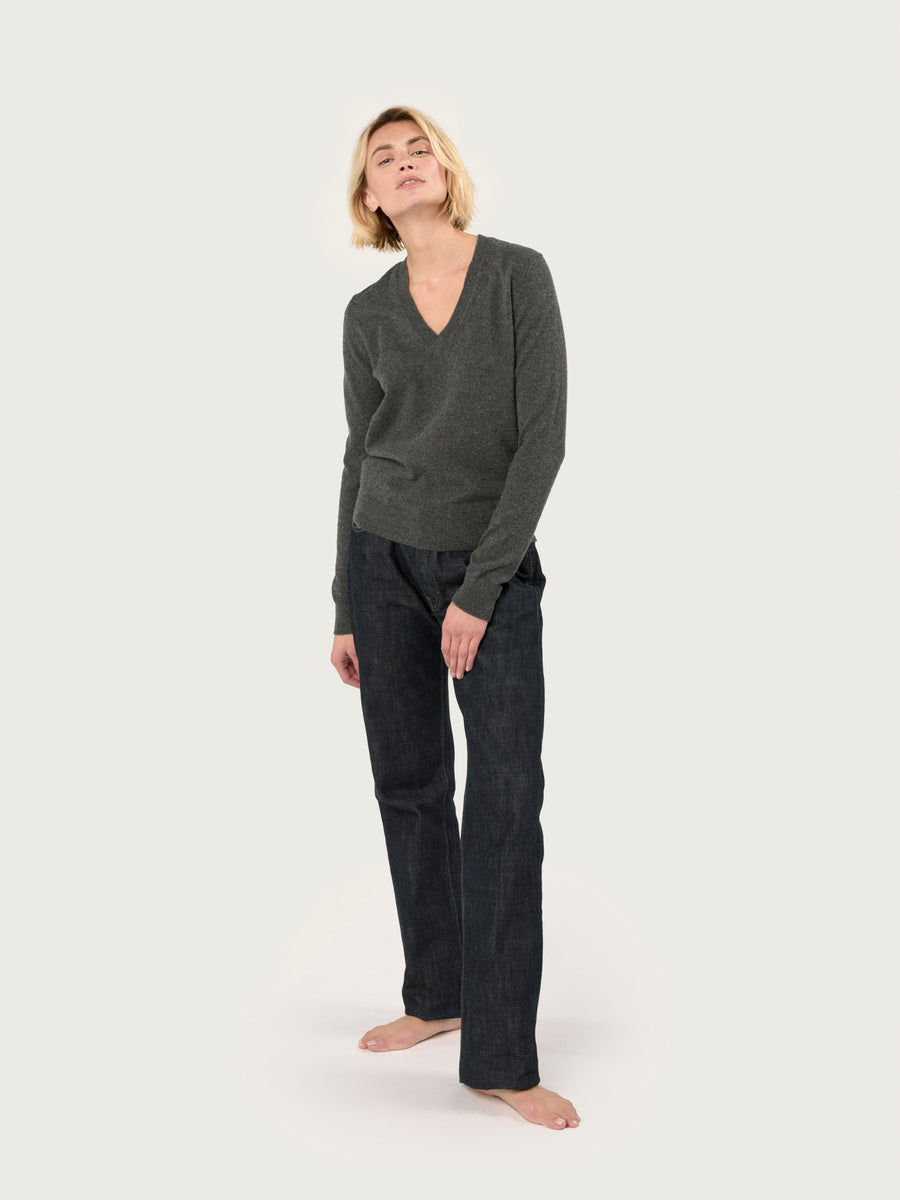 THE LADIES CLASSIC V-NECK | DERBY GREY