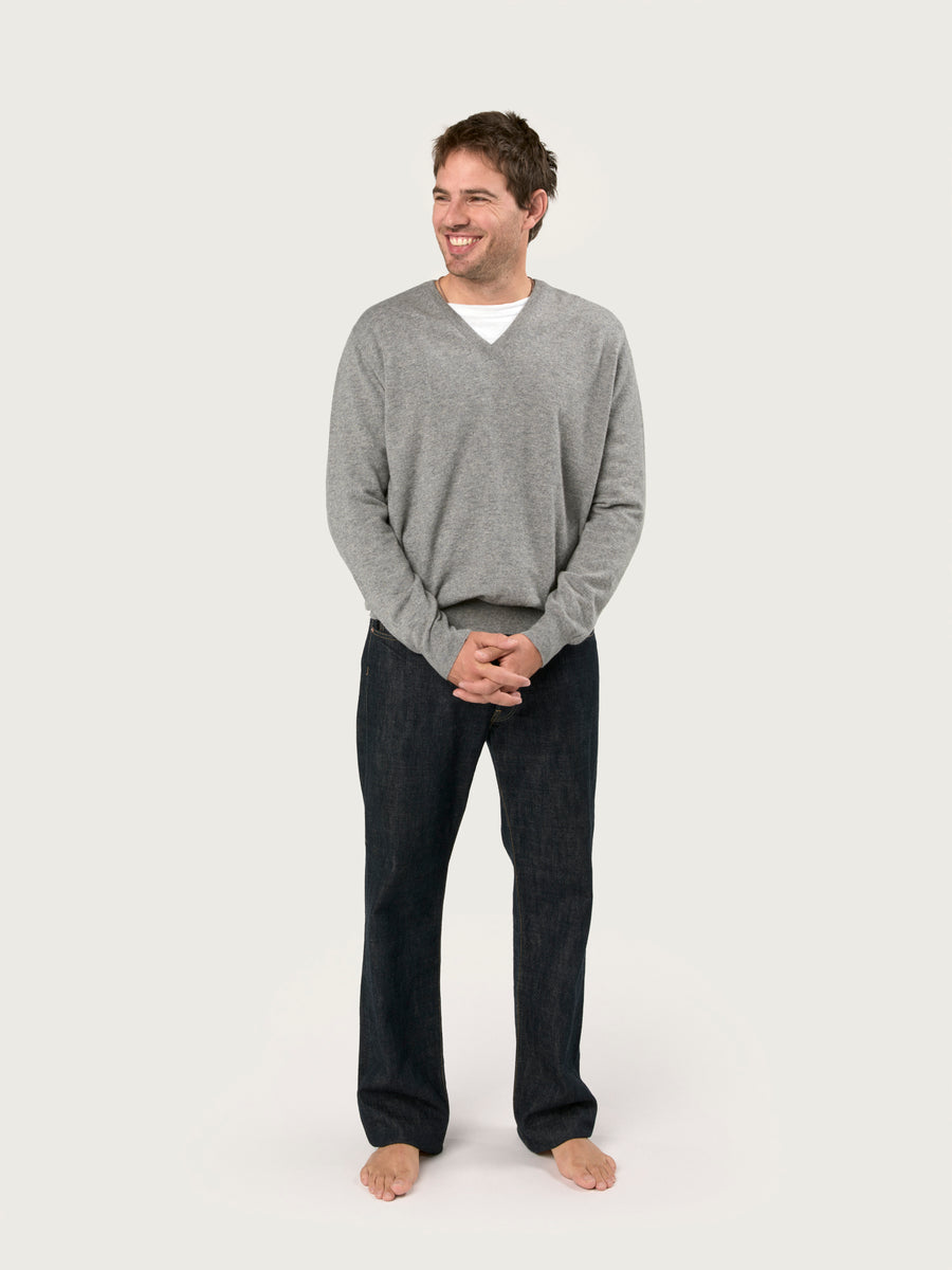 V NECK CLASSIC | GREY FLANNEL
