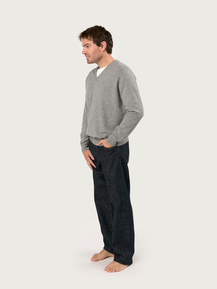 V NECK CLASSIC | GREY FLANNEL