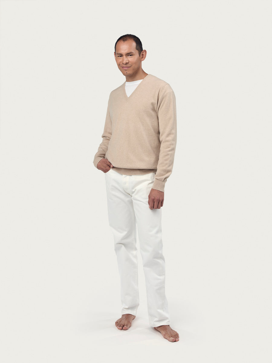 V NECK CLASSIC | Linen
