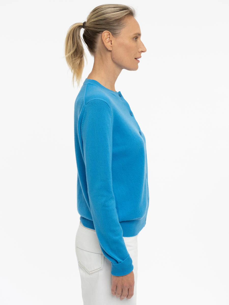THE CROWN CARDIGAN | AZORES BLUE
