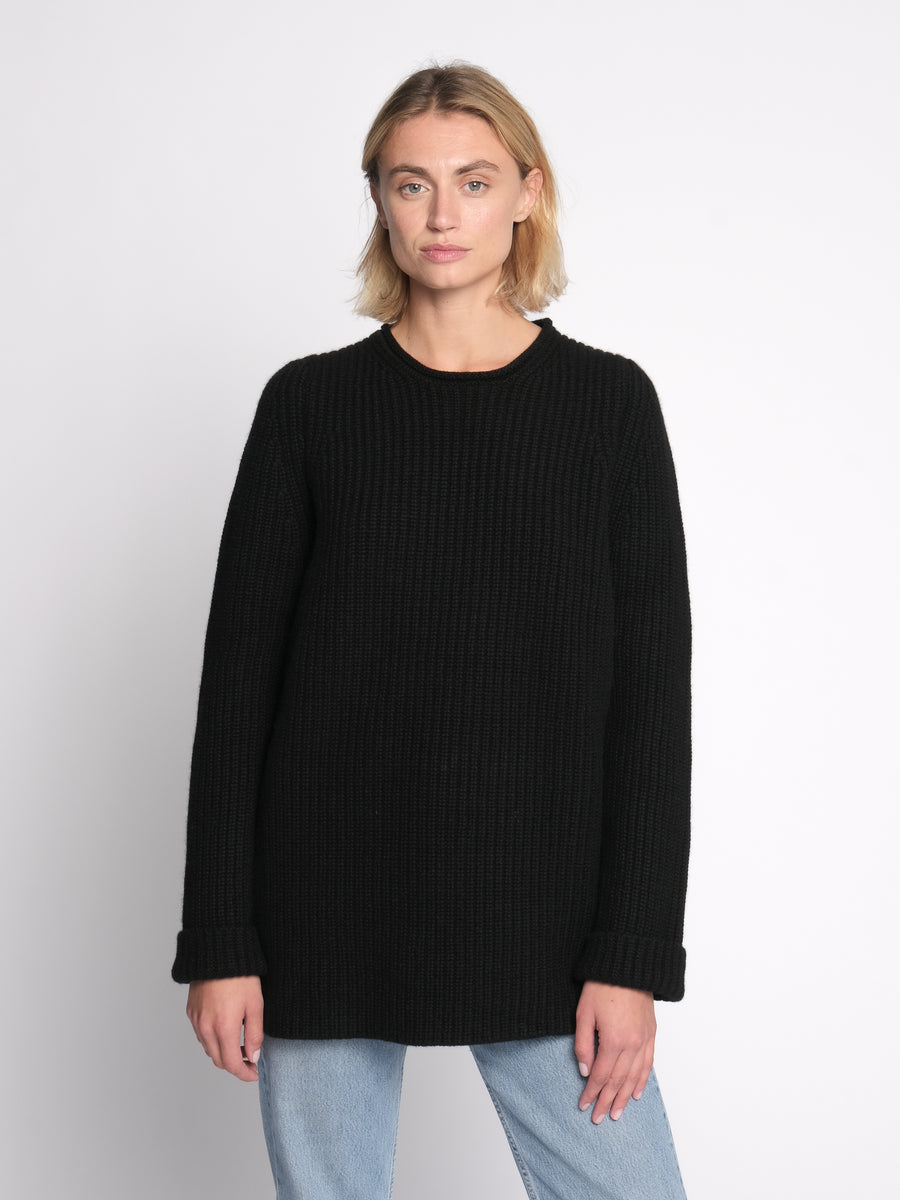 THE 6 PLY CREWNECK TUNIC | Black