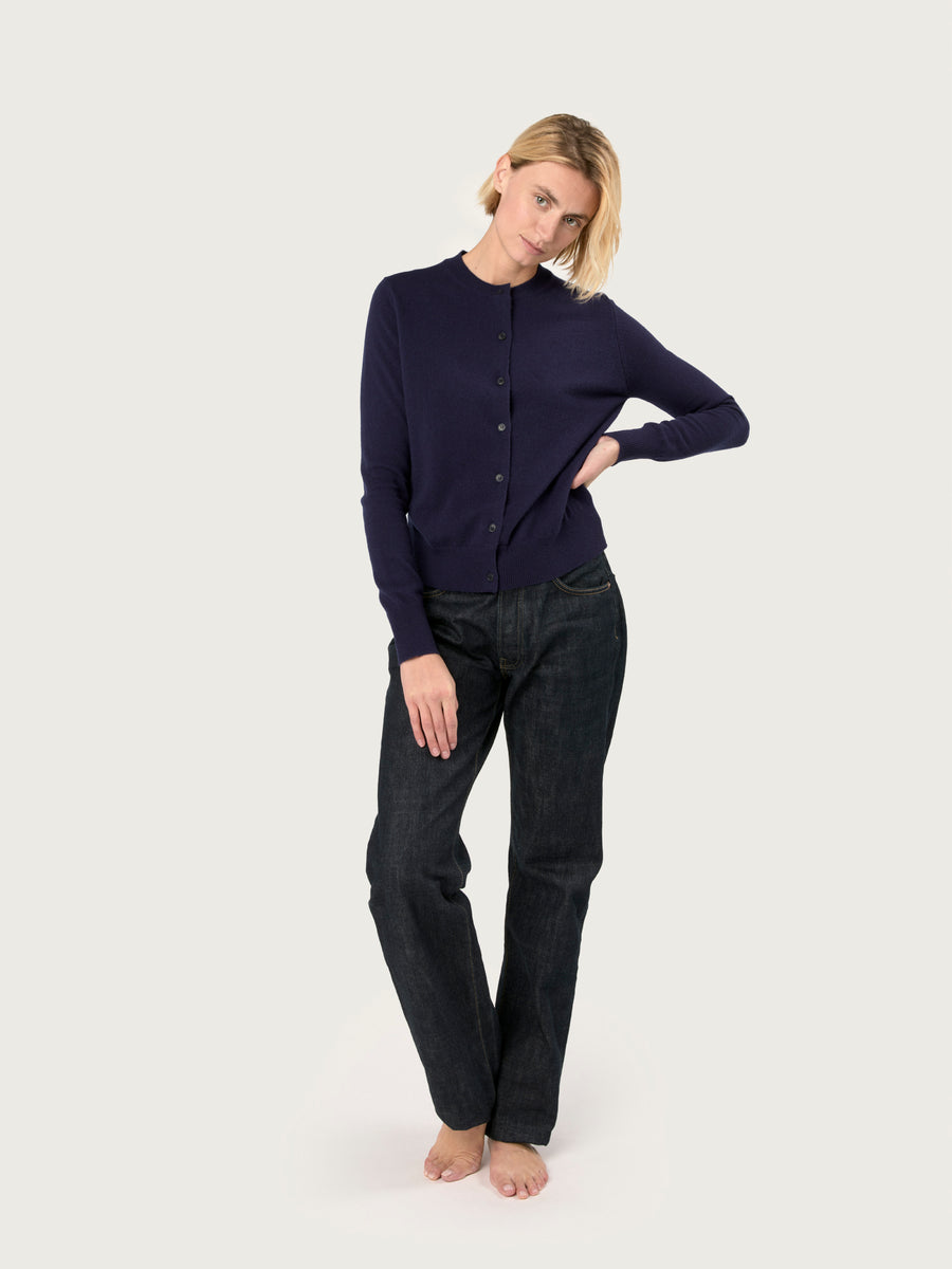 THE CROWN CARDIGAN | BRITISH BLUE