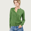 THE CROWN CARDIGAN | GREEN YELLOW CHINE