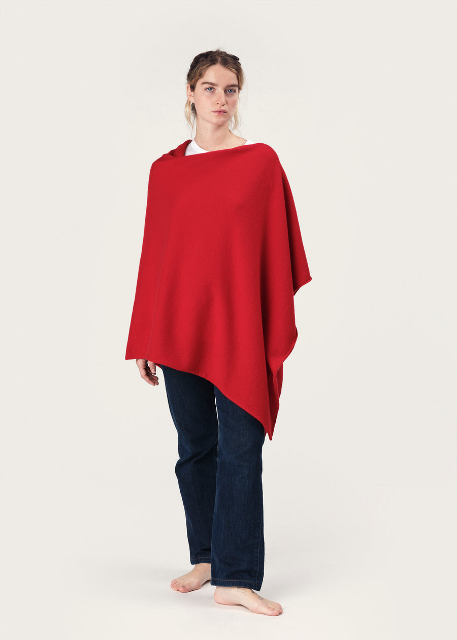 THE CLASSIC PONCHO | Cardinal