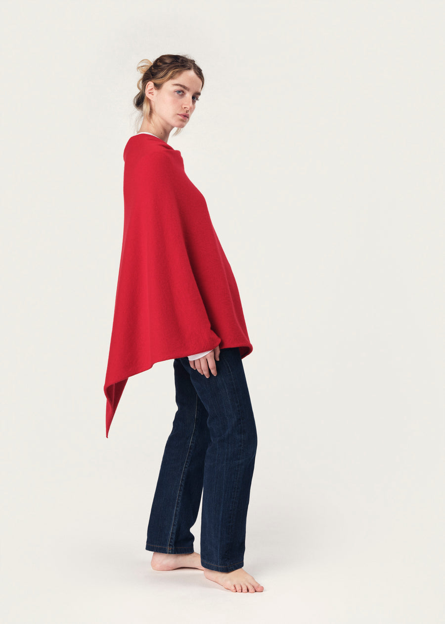 THE CLASSIC PONCHO | Cardinal