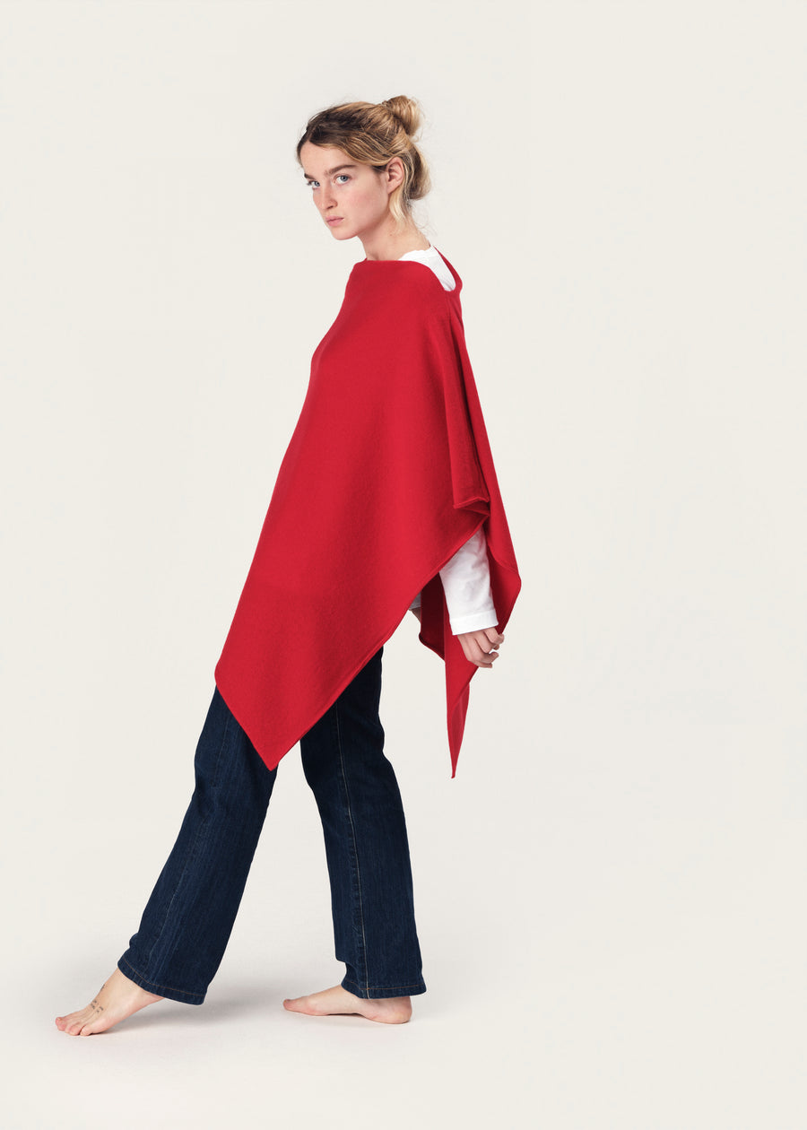 THE CLASSIC PONCHO | Cardinal