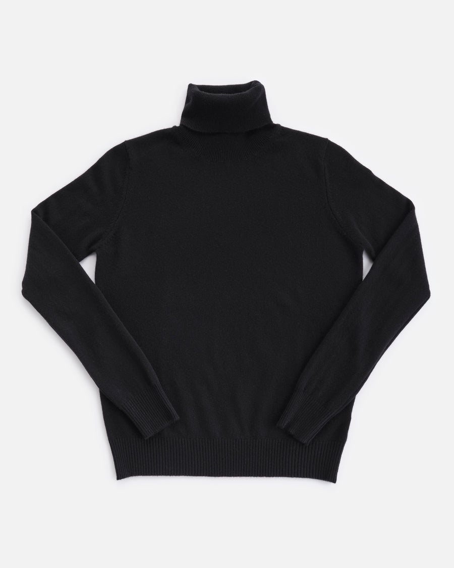 THE CASHMERE ROLLNECK | Black