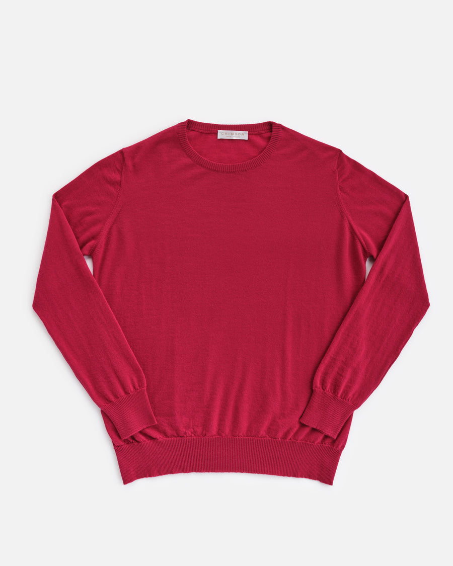 THE SUPER LIGHT CASHMERE KNIT TEE | Crimson