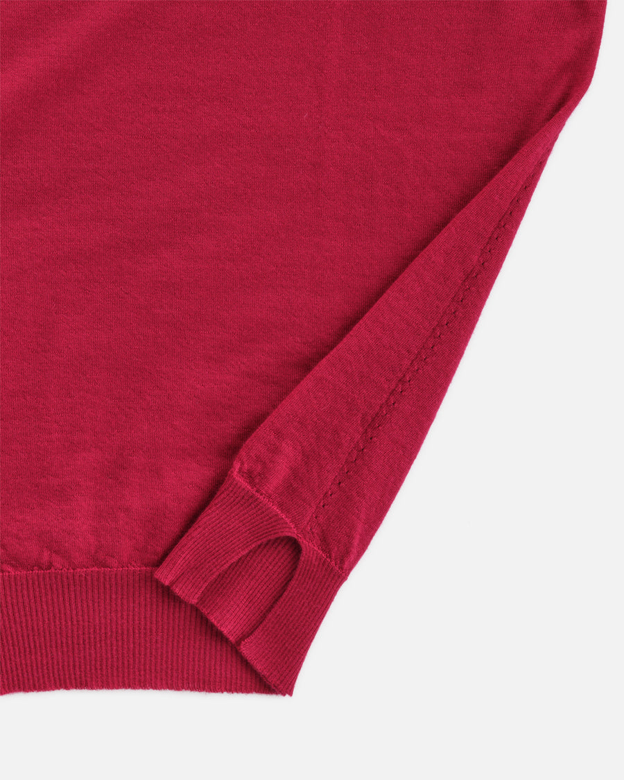 THE SUPER LIGHT CASHMERE KNIT TEE | Crimson