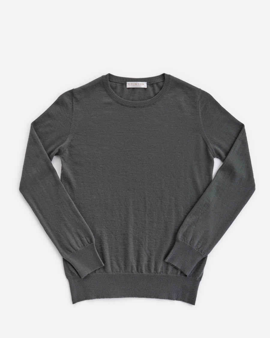 THE SUPER LIGHT CASHMERE KNIT TEE | Drill Grey