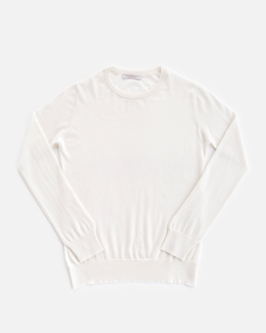 THE SUPER LIGHT CASHMERE KNIT TEE | Ice White