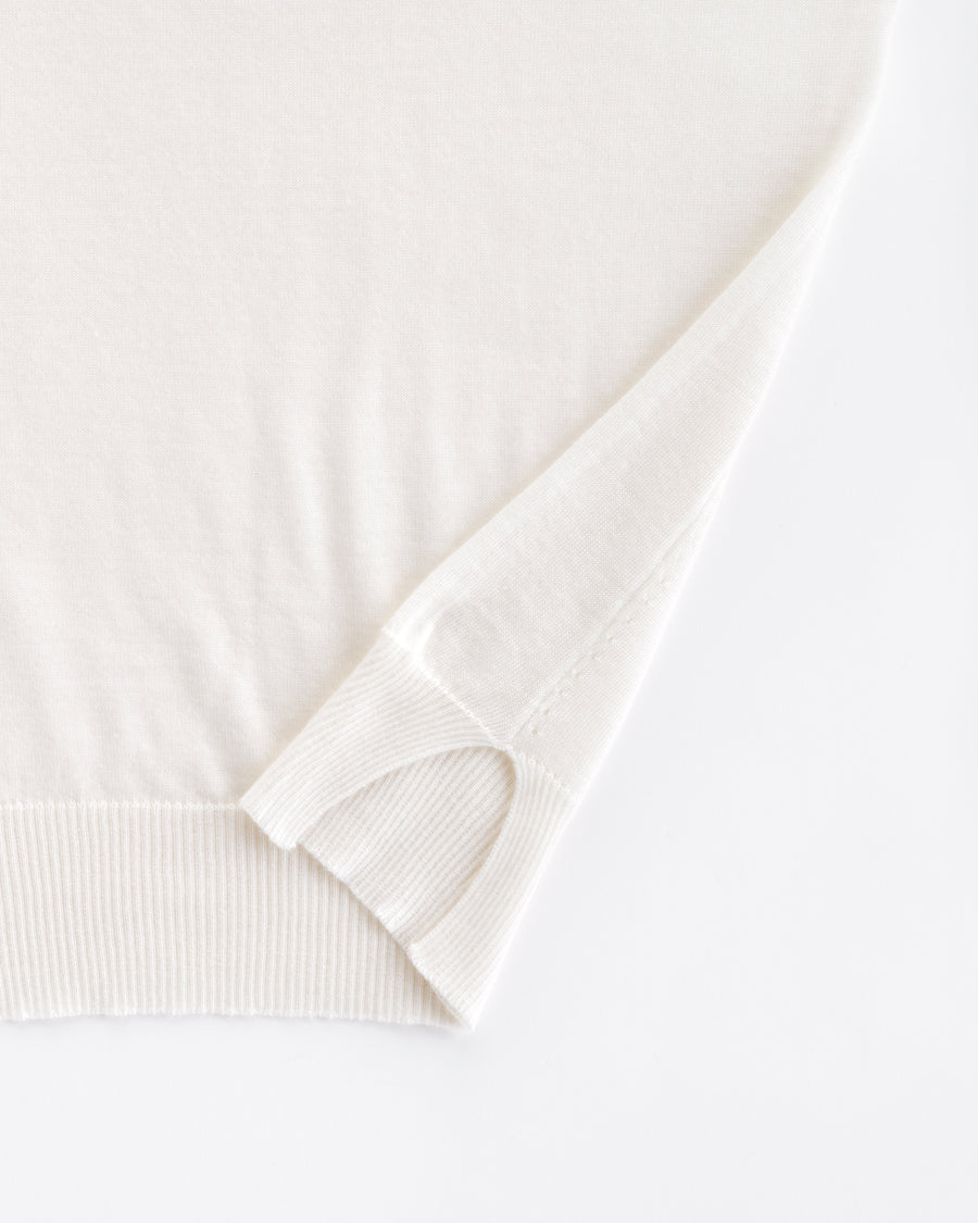 THE SUPER LIGHT CASHMERE KNIT TEE | Ice White