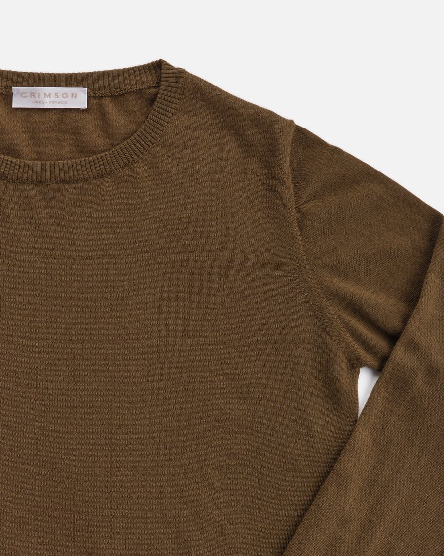 THE SUPER LIGHT CASHMERE KNIT TEE | Military