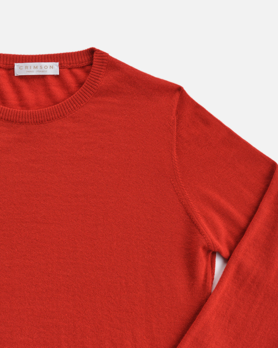 THE SUPER LIGHT CASHMERE KNIT TEE | Red Dulse