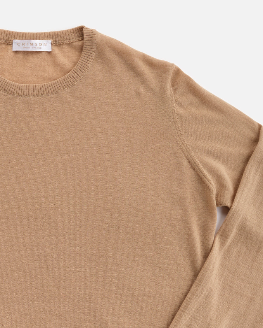 THE SUPER LIGHT CASHMERE KNIT TEE | Strawbell