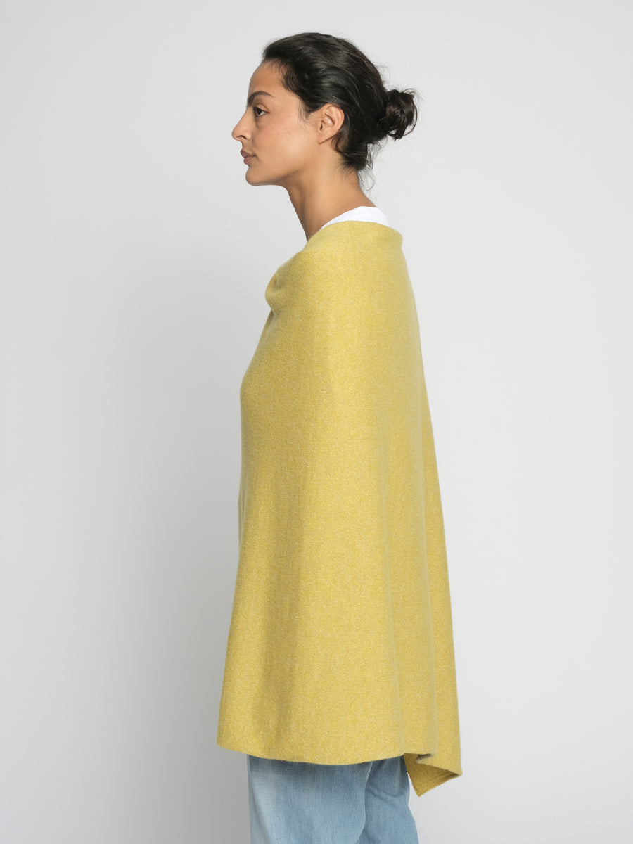 THE PONCHO | Marled Yellow