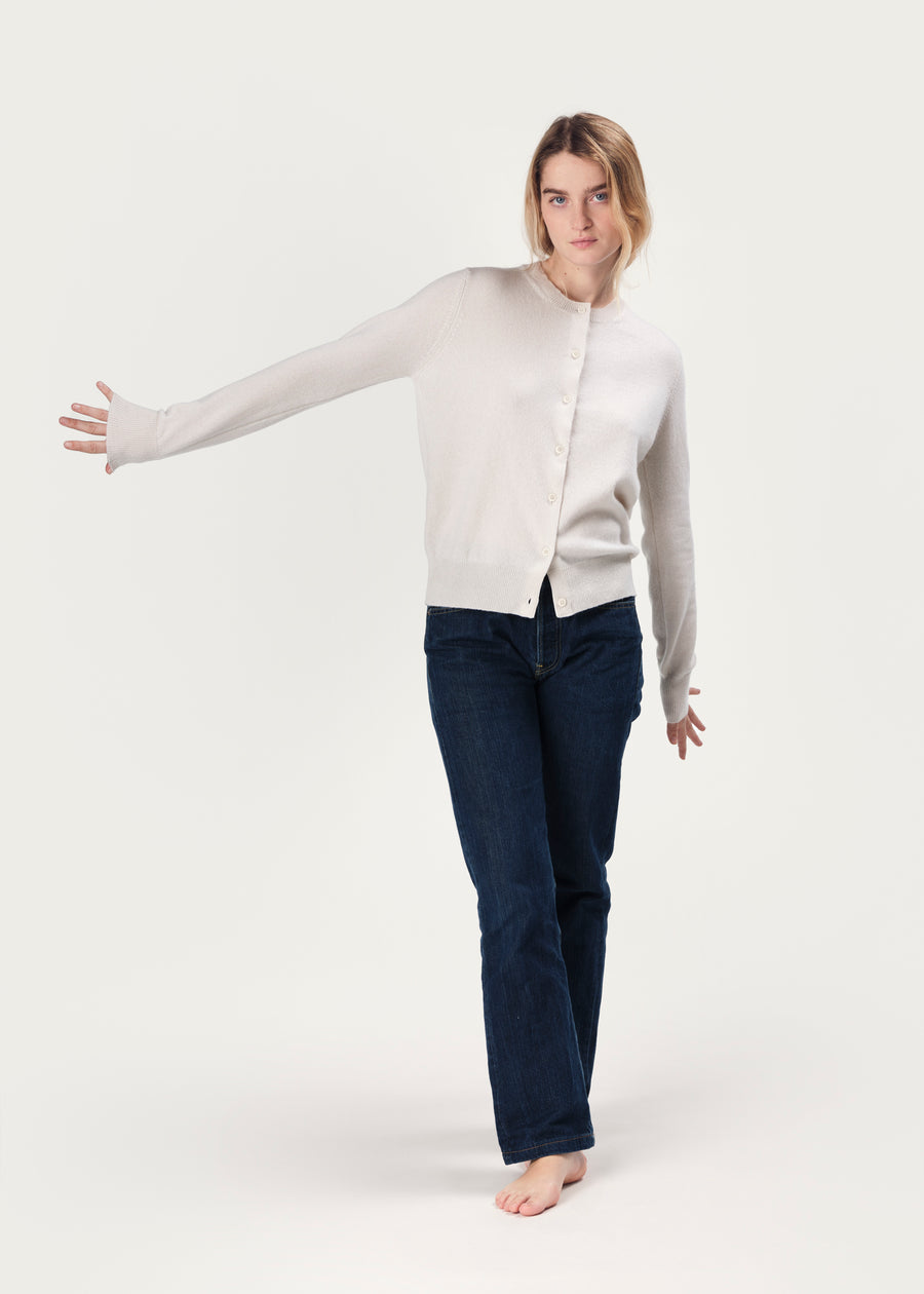 THE CROWN CARDIGAN | CHALK