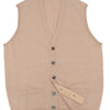 SLEEVELESS CARDIGAN | LINEN
