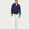 FULL ZIP CARDIGAN | British blue