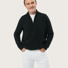 HALF ZIP SWEATER | BLACK