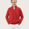 HALF ZIP SWEATER | RED DULSE