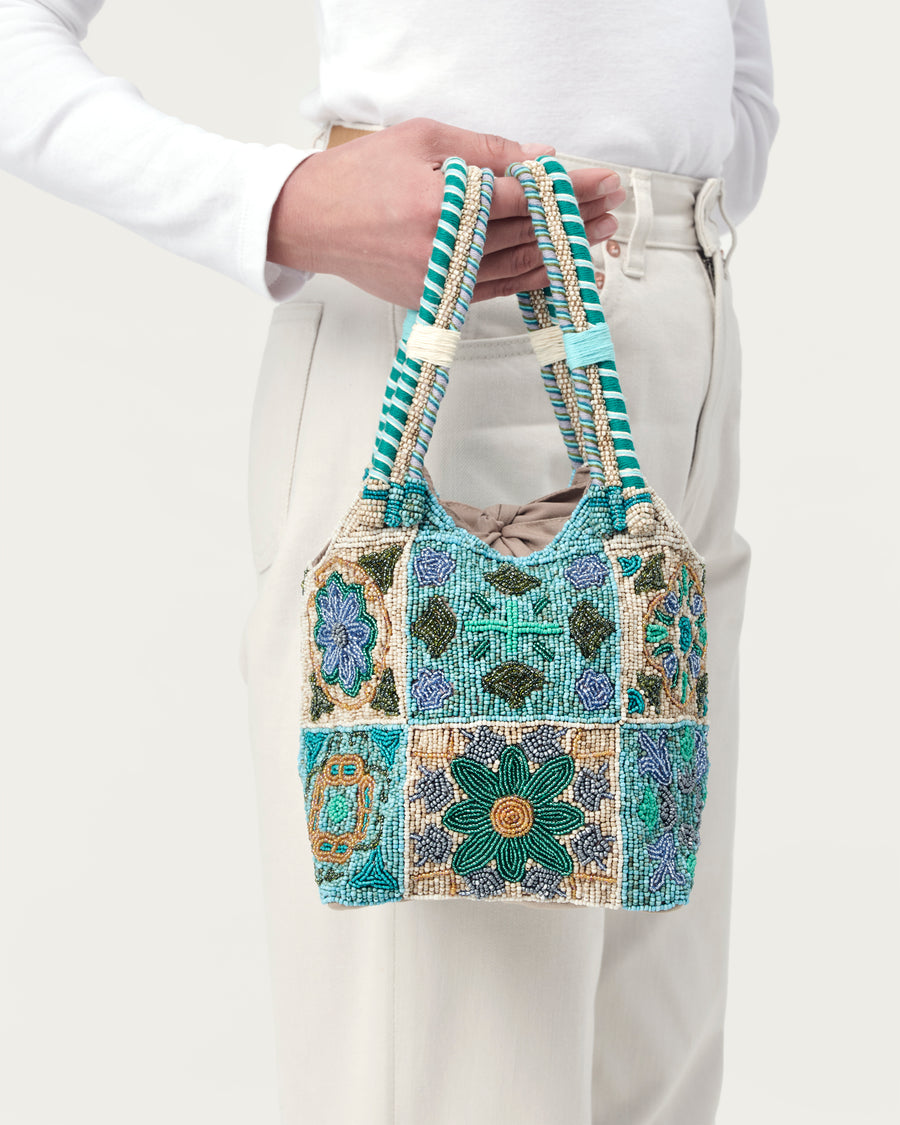 THE BEADED HANDBAG | AQUAMARINE