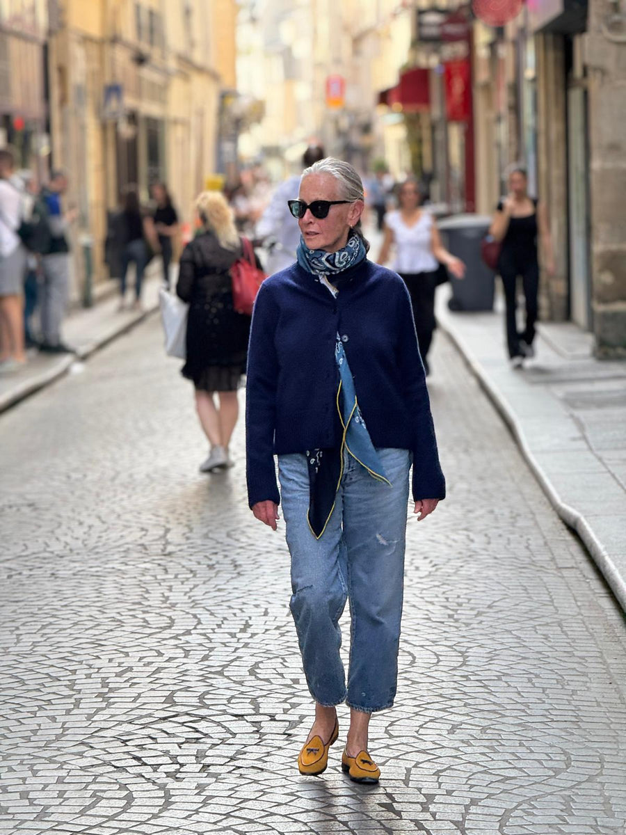 THE LINDA CARDIGAN | BRITISH BLUE