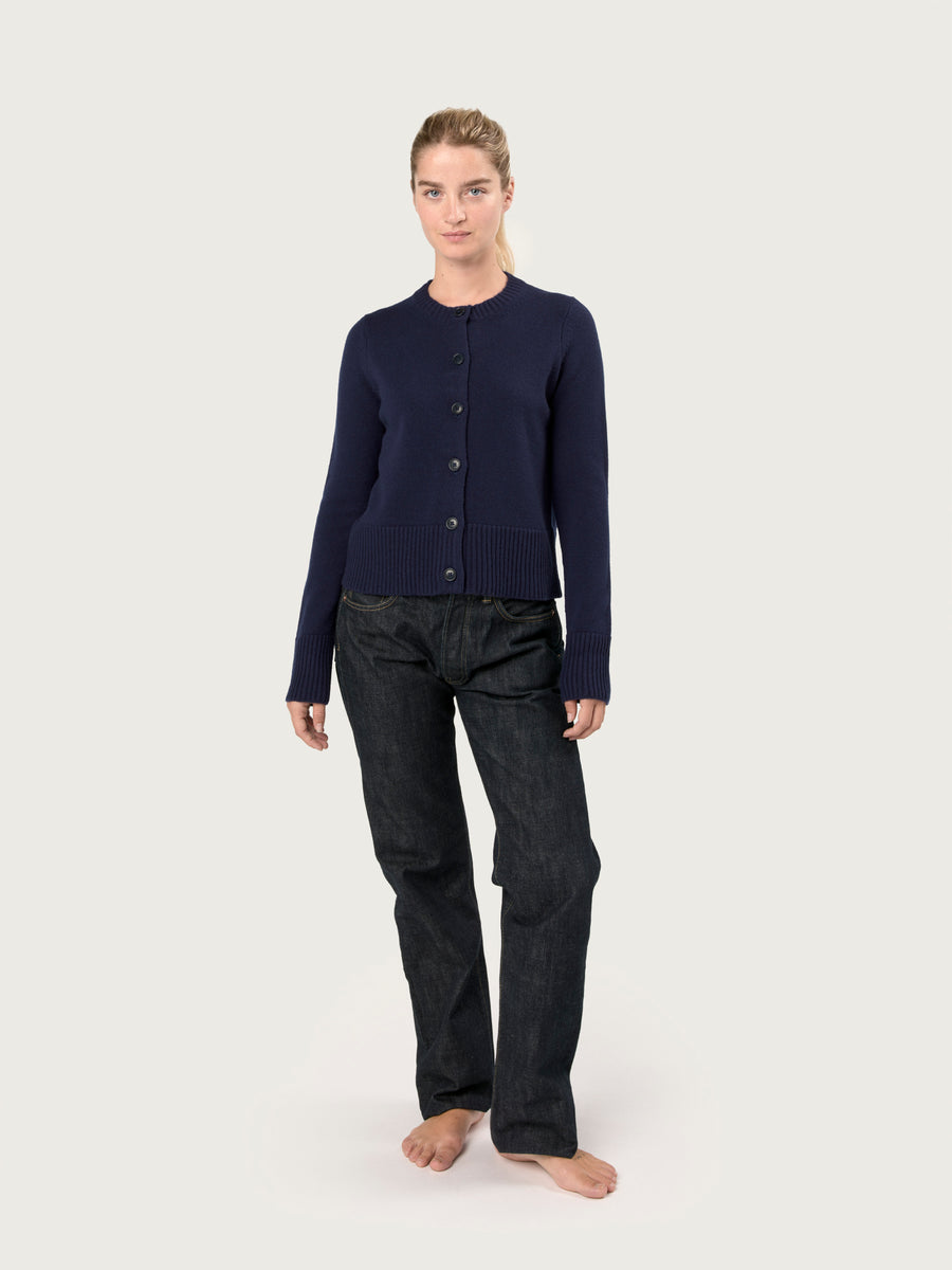 THE LINDA CARDIGAN | BRITISH BLUE