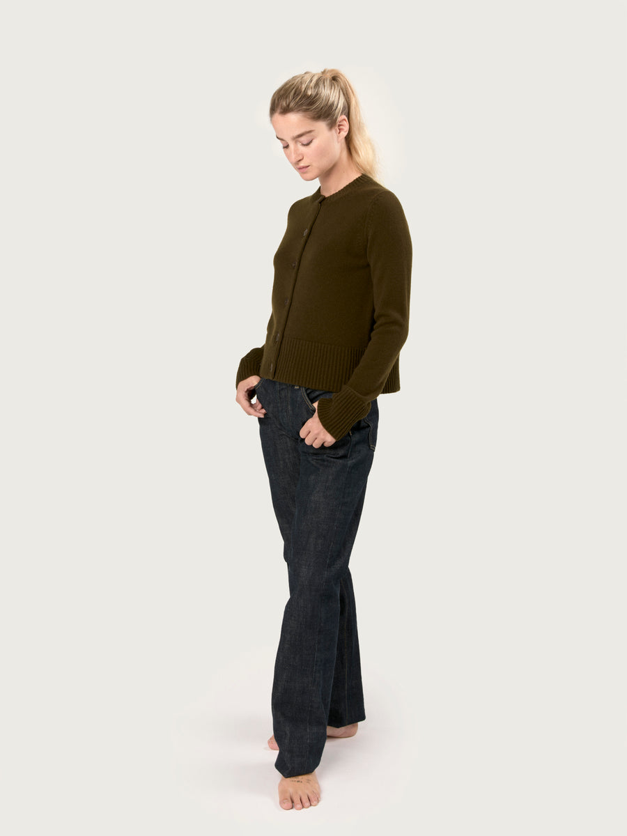 THE LINDA CARDIGAN | MILITARY