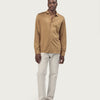 COTTON SHIRT LONG SLEEVE | Tobacco