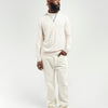 HALF ZIP SWEATER | ICE WHITE