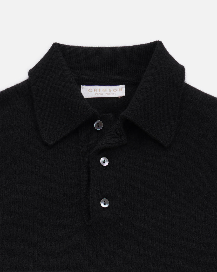 THE POLO SWEATER | BLACK